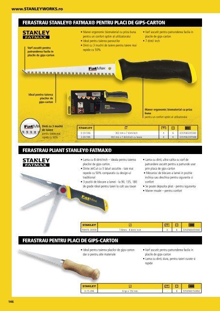 Stanley - Catalog - Unelte și scule de mână - 2018-2019 (RO)