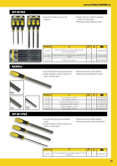 Stanley - Catalog - Unelte și scule de mână - 2018-2019 (RO)