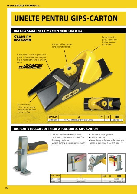 Stanley - Catalog - Unelte și scule de mână - 2018-2019 (RO)