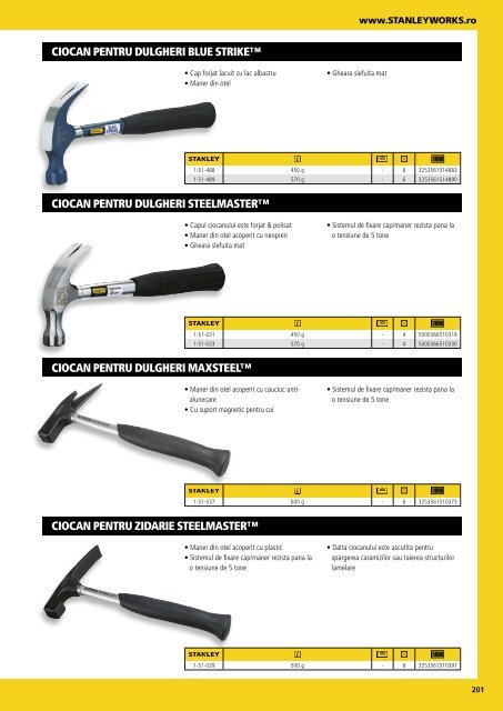 Stanley - Catalog - Unelte și scule de mână - 2018-2019 (RO)