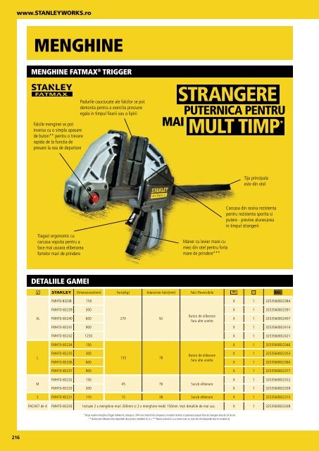 Stanley - Catalog - Unelte și scule de mână - 2018-2019 (RO)