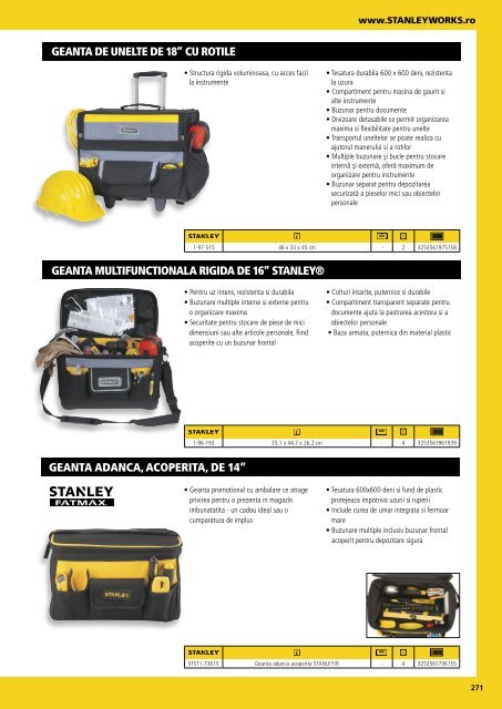 Stanley - Catalog - Unelte și scule de mână - 2018-2019 (RO)