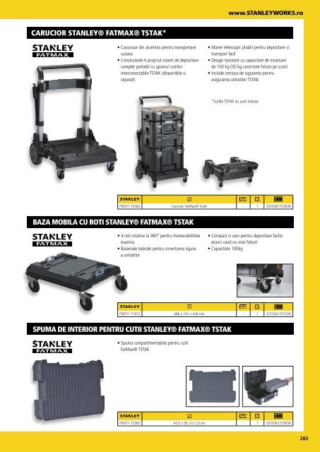 Stanley - Catalog - Unelte și scule de mână - 2018-2019 (RO)