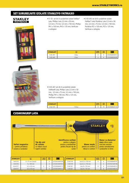 Stanley - Catalog - Unelte și scule de mână - 2018-2019 (RO)