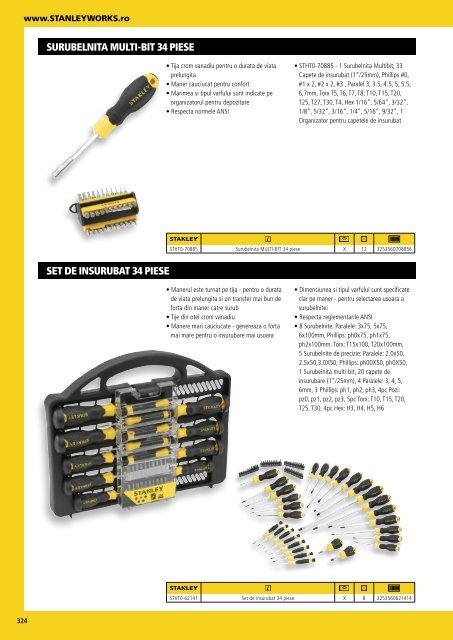 Stanley - Catalog - Unelte și scule de mână - 2018-2019 (RO)