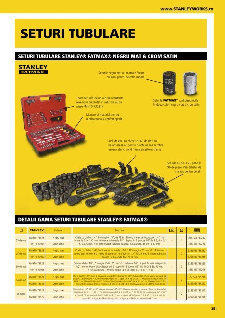 Stanley - Catalog - Unelte și scule de mână - 2018-2019 (RO)