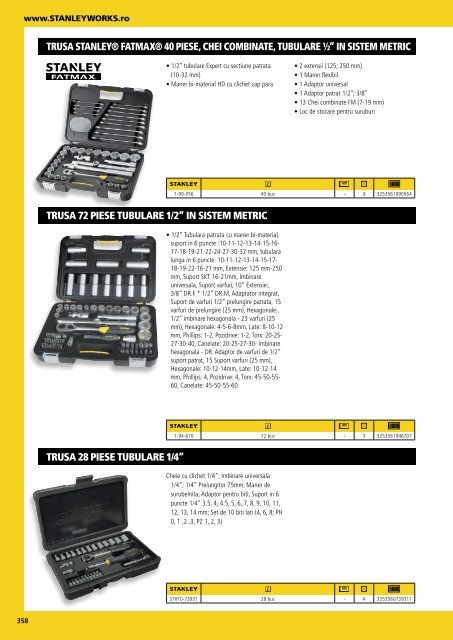 Stanley - Catalog - Unelte și scule de mână - 2018-2019 (RO)