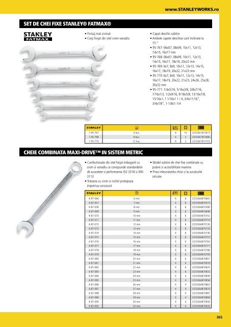 Stanley - Catalog - Unelte și scule de mână - 2018-2019 (RO)