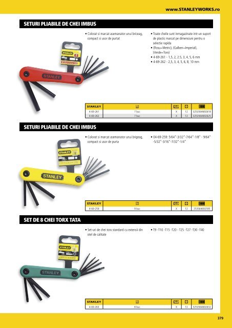 Stanley - Catalog - Unelte și scule de mână - 2018-2019 (RO)