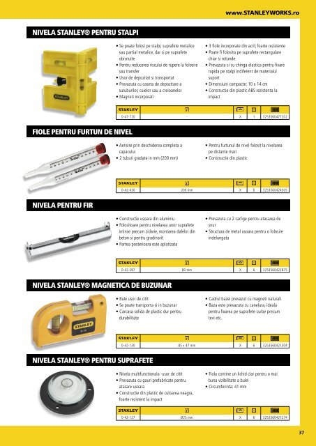 Stanley - Catalog - Unelte și scule de mână - 2018-2019 (RO)