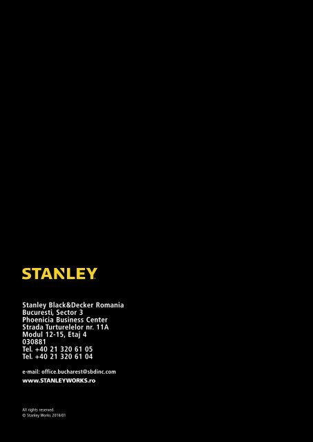 Stanley - Catalog - Unelte și scule de mână - 2018-2019 (RO)