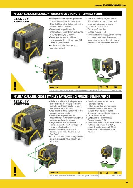 Stanley - Catalog - Unelte și scule de mână - 2018-2019 (RO)