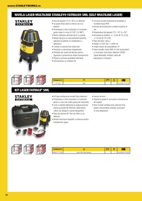 Stanley - Catalog - Unelte și scule de mână - 2018-2019 (RO)