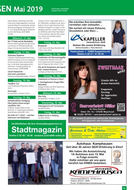 Stadt-Magazin Eitorf, Windeck, Ruppichteroth - April/Mai 2019