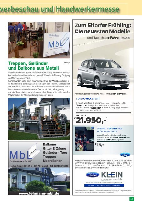 Stadt-Magazin Eitorf, Windeck, Ruppichteroth - April/Mai 2019