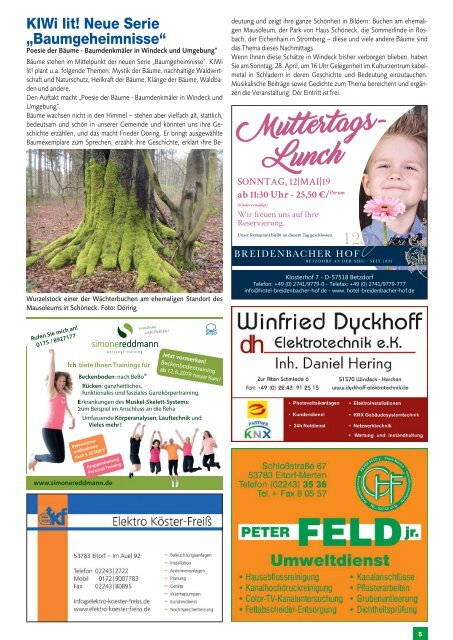 Stadt-Magazin Eitorf, Windeck, Ruppichteroth - April/Mai 2019