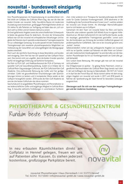 Hennefer Stadt-Magazin - April/Mai 2019