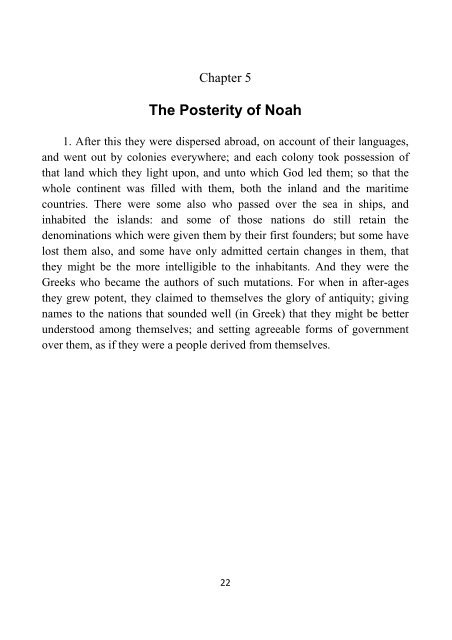 From the Creation to the Death of Isaac - Flavius Josephus