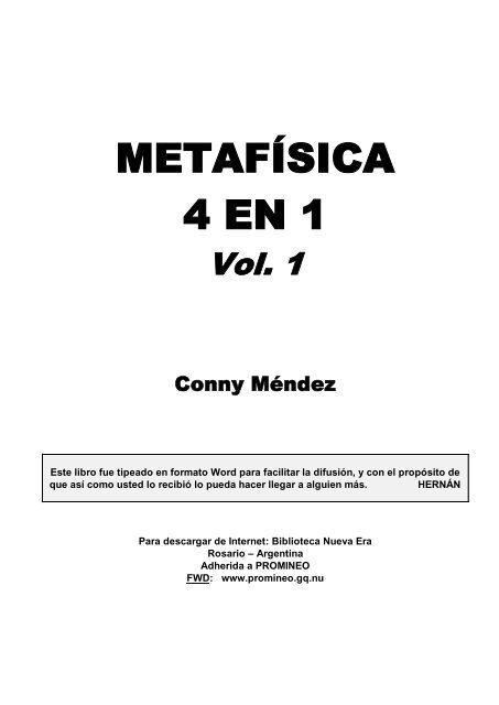 conny mendez - metafisica 4 en 1 vol 1 y 2