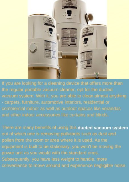 A Comprehensive Guide to Maintain Your Ducted Vacuum System 