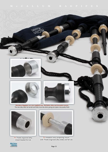 McCallum Black Acetyl Bagpipes