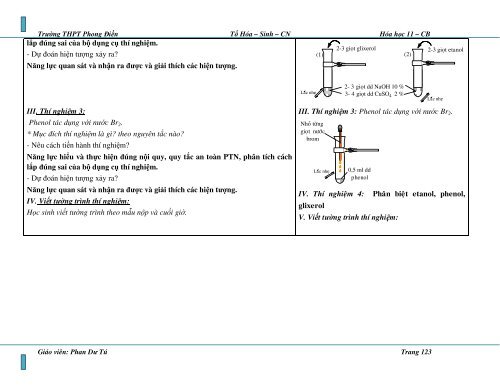 GA HÓA HỌC 11 CB 3 CỘT HK2 THEO ĐỊNH HƯỚNG NĂNG LỰC GV SOẠN PHAN DƯ TÚ TRƯỜNG THPT PHONG ĐIỀN