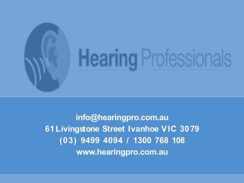 Hearing aid prices Melbourne