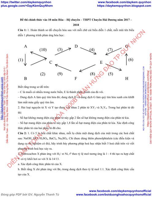 LUYỆN THI SIÊU TỐC CHUYÊN HÓA VÀO 10 GỒM 38 ĐỀ THI CHÍNH THỨC VÀO 10 MÔN HÓA HỌC CỦA CÁC SỞ GIÁO DỤC VÀ CÁC TRƯỜNG CHUYÊN TRÊN CẢ NƯỚC CÓ LỜI GIẢI CHI TIẾT CHO CẢ TRẮC NGHIỆM VÀ TỰ LUẬN 2017 2018