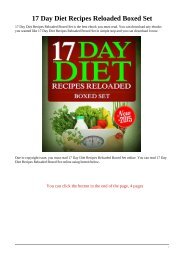 17 Day Diet Recipes Reloaded pdf