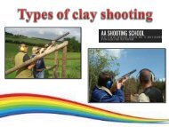 Different Types of Clay Pigeon Shooting Sports | AA Shooting School