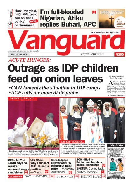 22042019 -  ACUTE HUNGER: Outrage as IDP children feed on onion leaves