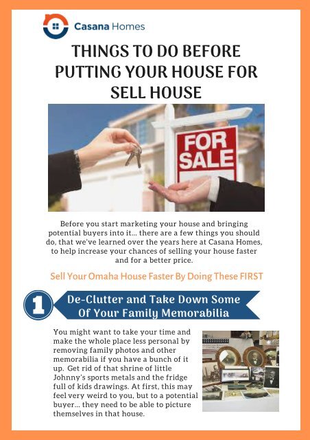 things to do before selling your house
