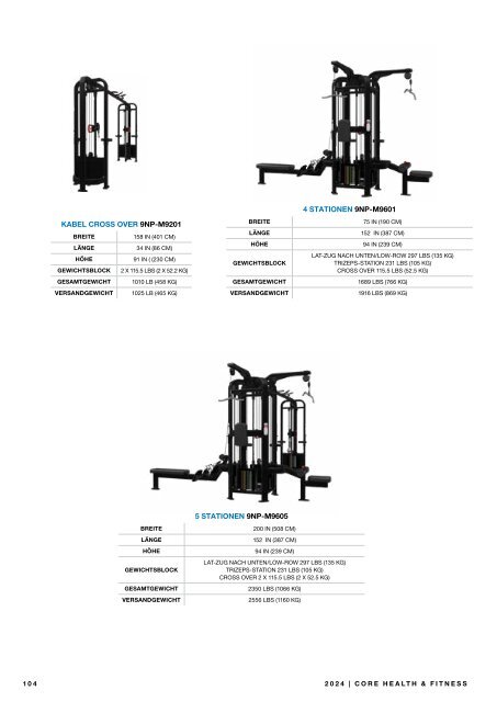 Core Health & Fitness Deutsche Katalog