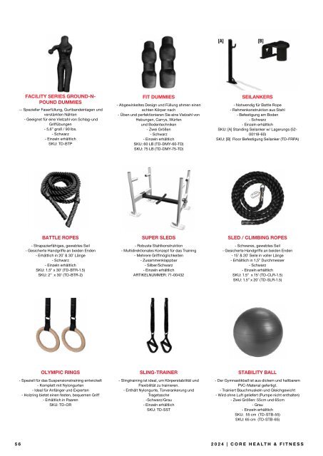 Core Health & Fitness Deutsche Katalog