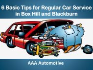 6 Basic Tips for Regular Car Service in Box Hill and Blackburn 