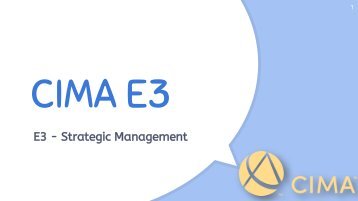 CIMA E3 Practice Questions