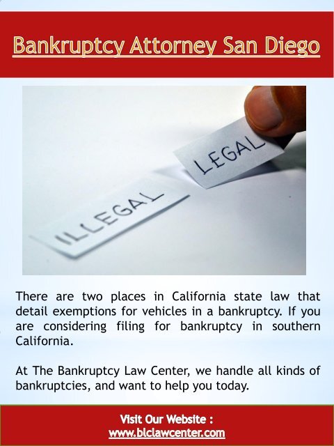 Bankruptcy Lawyer San Diego