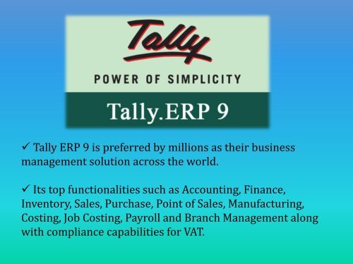 Tally ERP Solutions Bahrain