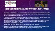 Shri Ganpati Packers Movers@8004300465