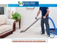 Carpet Cleaning Tips From The Professionals