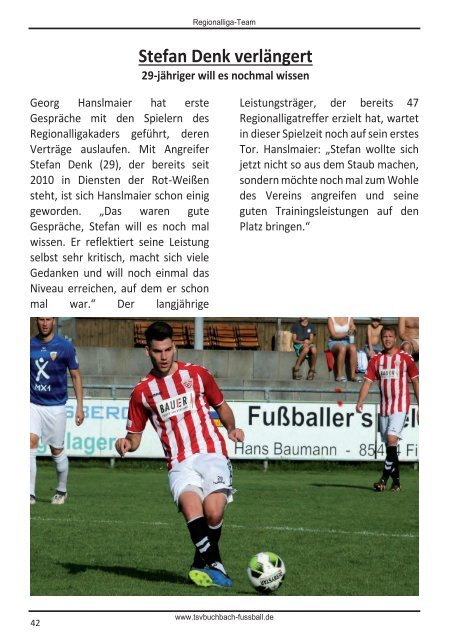 Stadionzeitung TSV Buchbach - FC Pipinsried