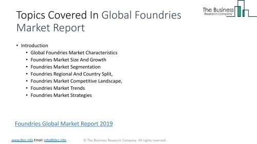Global Foundries Market Report Segments And Insights To 2022