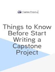 Things to Know Before Start Writing a Capstone Project