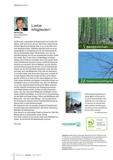 Waldverband Aktuell - Ausgabe 2019-02