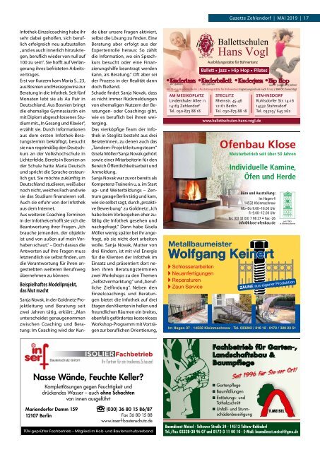 Gazette Zehlendorf Mai 2019