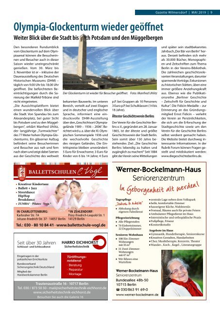 Gazette Wilmersdorf Mai 2019