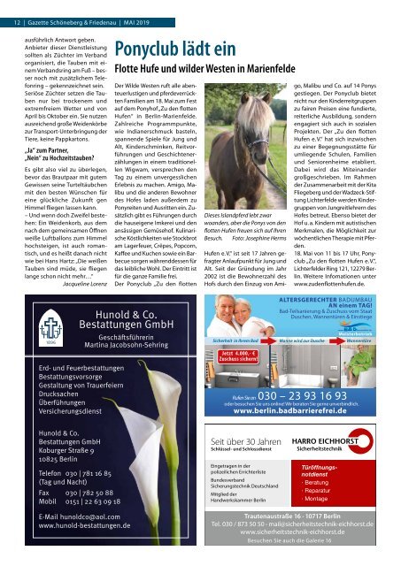 Gazette Schöneberg & Friedenau Mai 2019