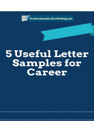 5 Useful Letter Samples for Career