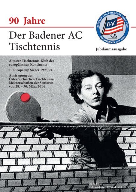 90 Jahre Badener AC - Tischtennis