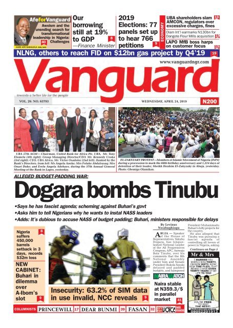 24042019 - Dogara bombs Tinubu